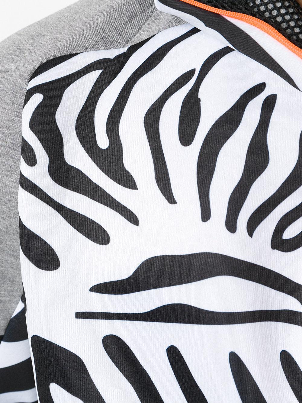 adidas Originals Synthetic Zebra Print Zip Hoodie in Black for Men - Lyst