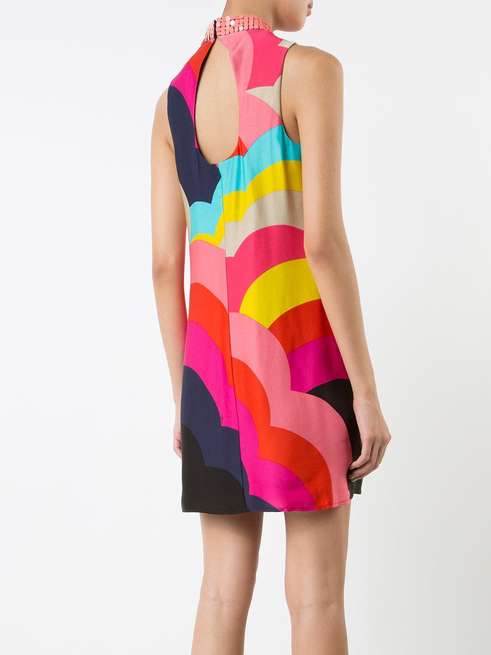 Lyst Trina Turk Embellished Neck Shift Dress in Pink