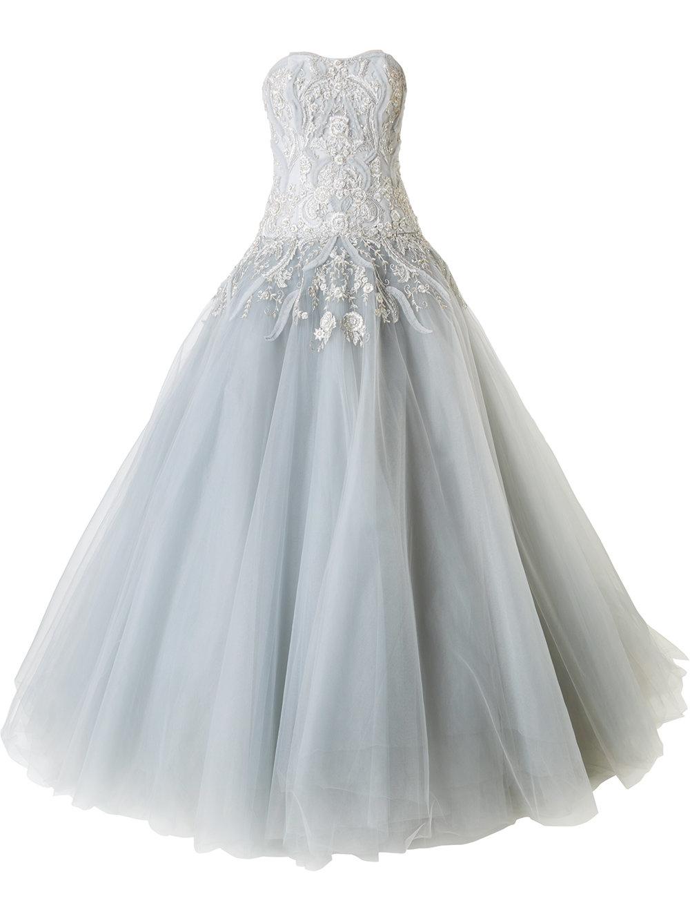 dark grey ball gown
