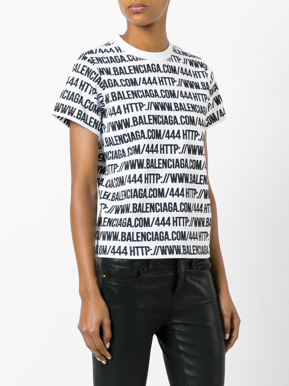 Balenciaga - Logo Printed T-shirt - Women - Cotton - L in Black | Lyst UK