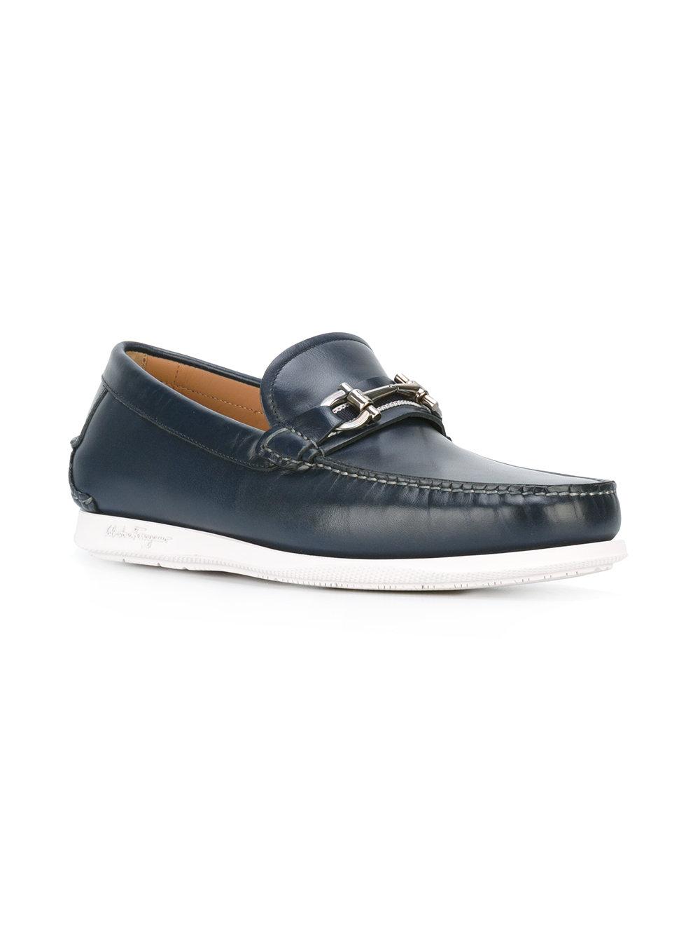 Lyst Ferragamo Boat Loafers in Blue for Men