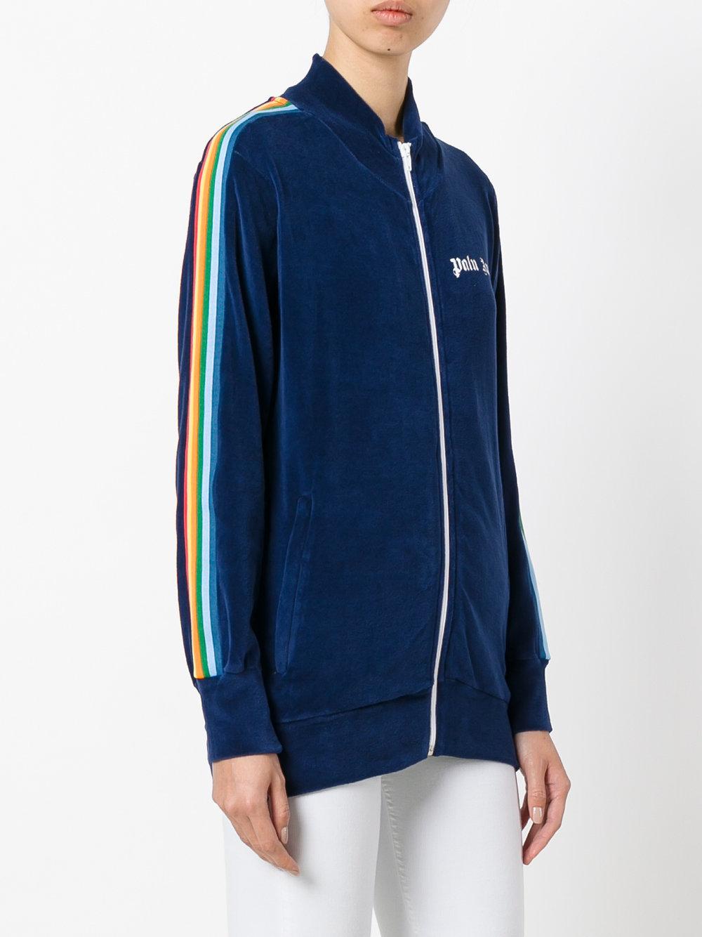 Palm Angels Cotton Rainbow Track Jacket in Blue - Lyst