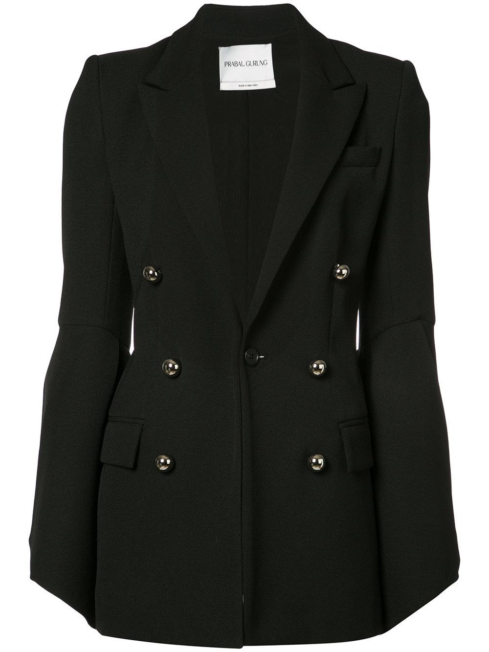 Prabal gurung Double Breasted Tailored Jacket in Black | Lyst