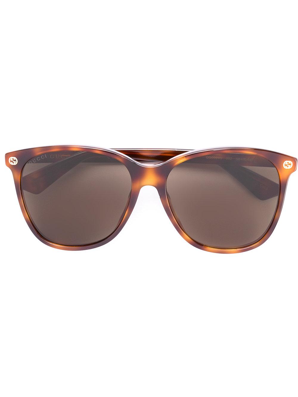 Gucci Oversize Gradient Round Sunglasses in Brown | Lyst