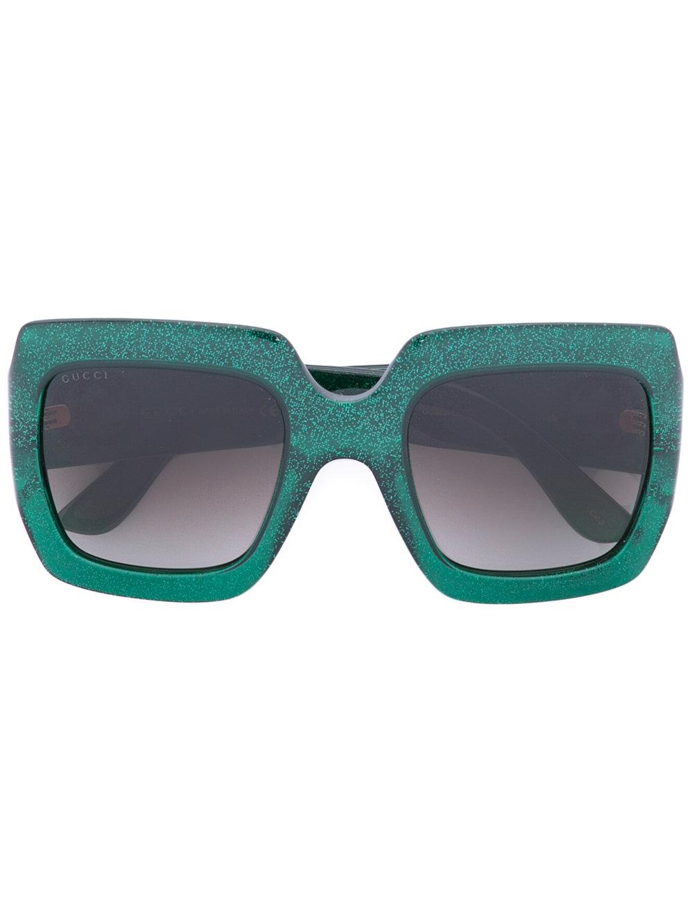 Gucci Oversize Square Frame Sunglasses in Green Lyst