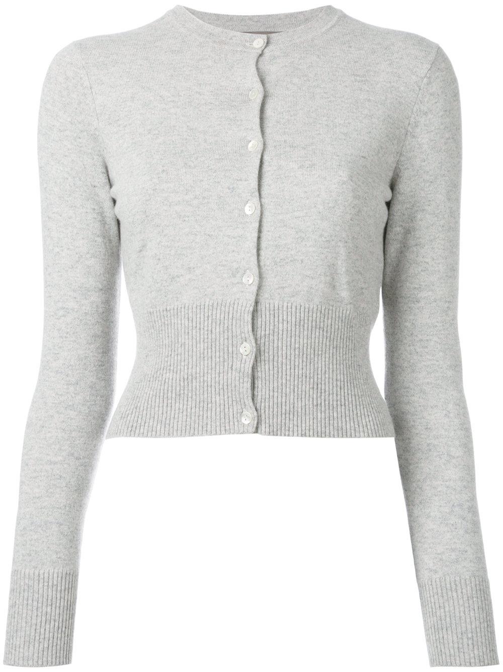 grey cardigan cropped