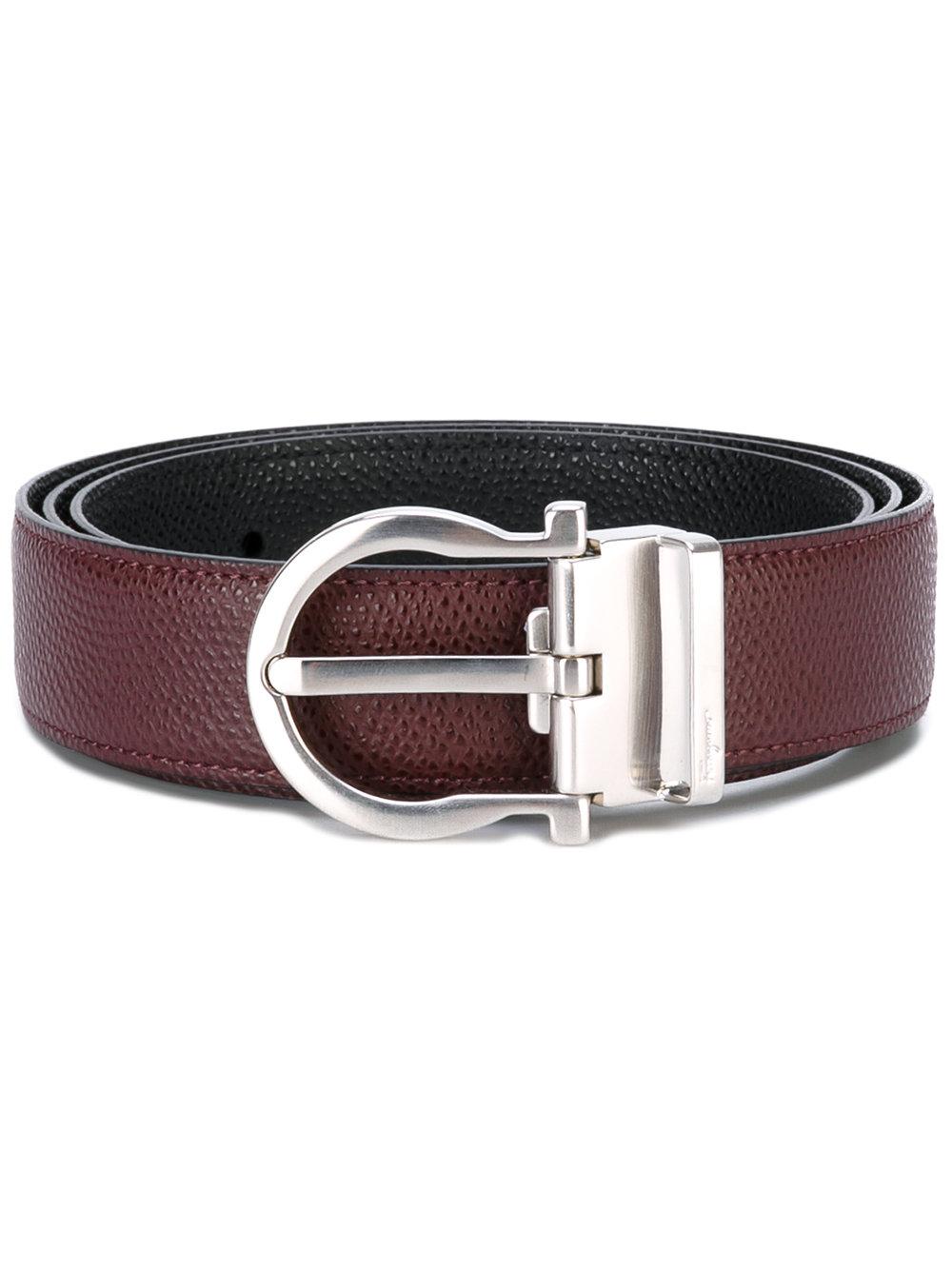 Ferragamo Leather Reversible Belt in Red for Men - Lyst