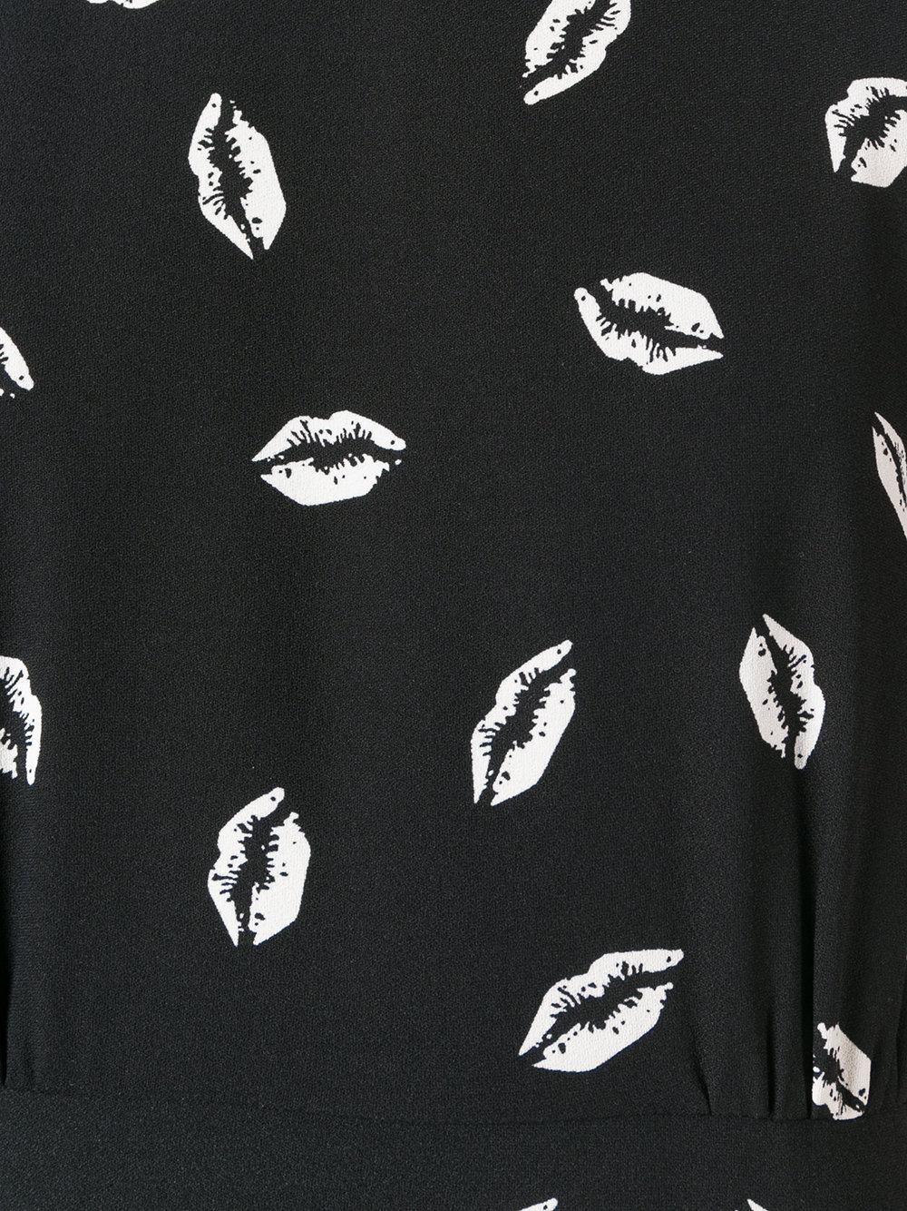 Essentiel Antwerp Lip Print Dress in Black Lyst