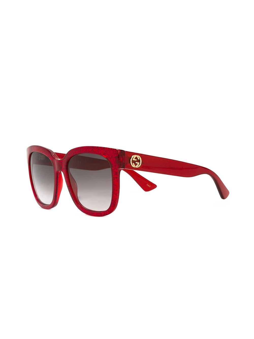 red glitter gucci sunglasses