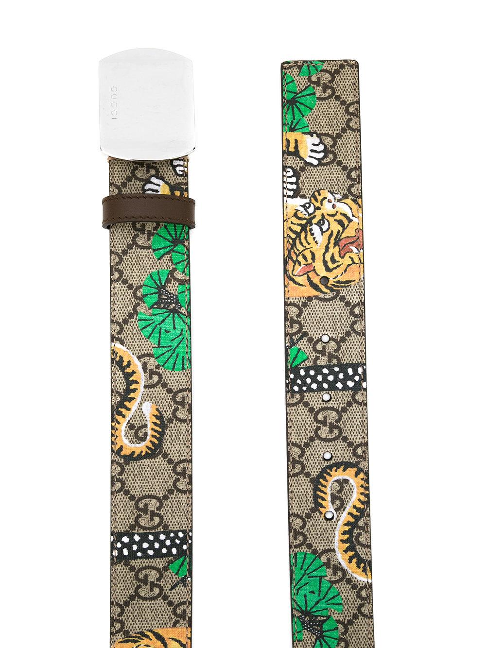 Lyst - Gucci Bengal Tiger Print Belt in Brown for Men