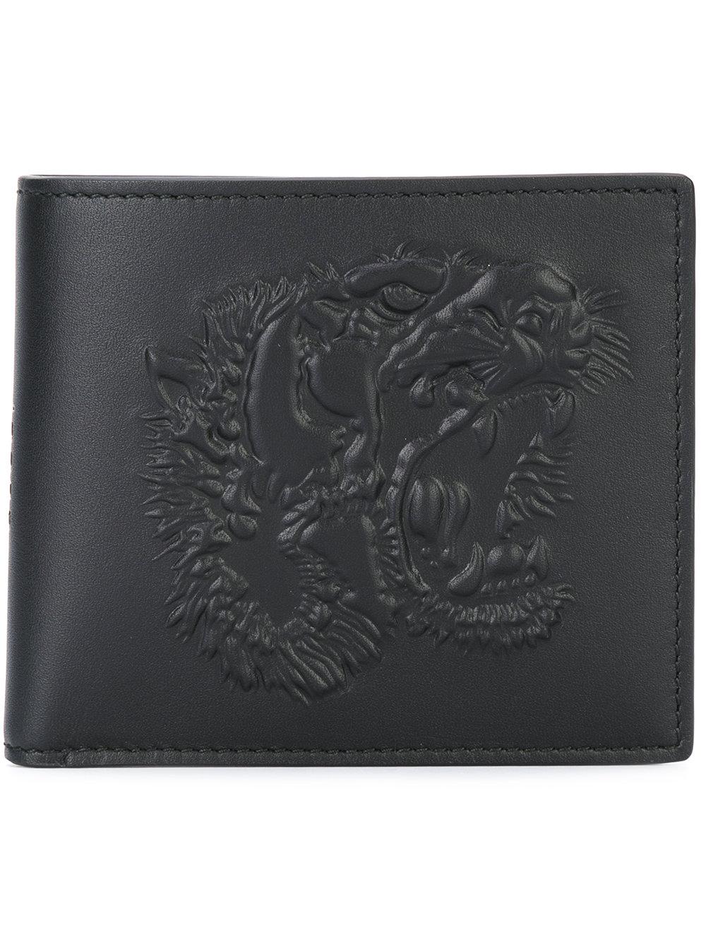 Gucci Leather Tiger's Head Wallet in Black for Men Lyst