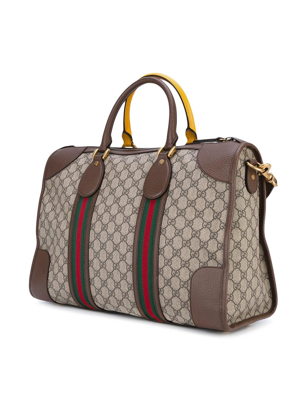 Gucci - Gg Supreme Duffle Bag - Men - Polyurethane/leather - One Size in Brown for Men - Lyst