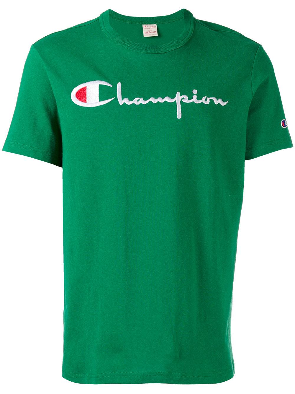 Champion Cotton Print T-shirt in Green for Men - Lyst