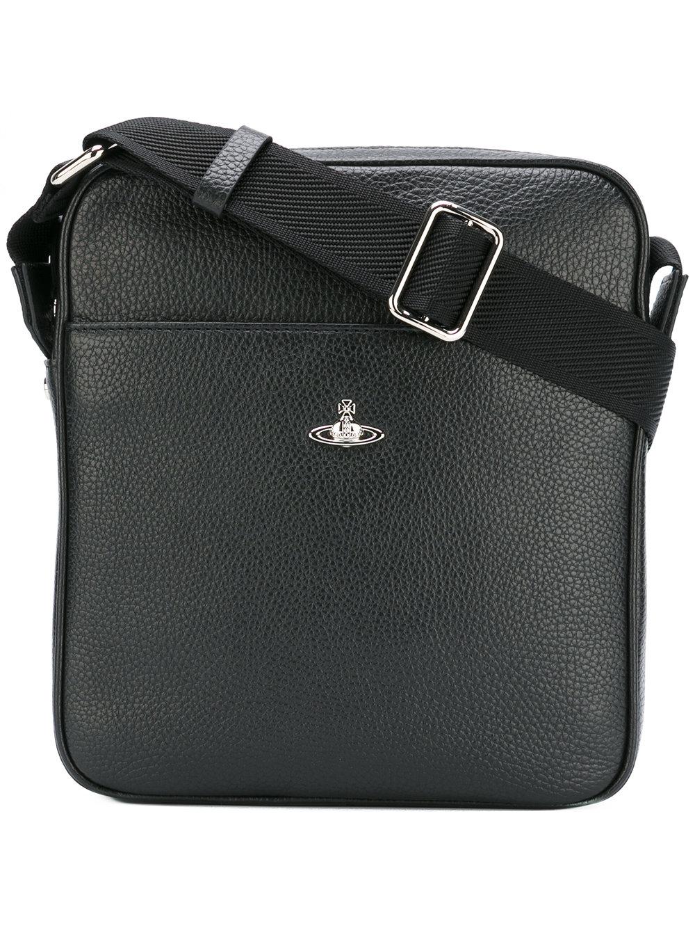 Lyst Vivienne westwood Logo Pin Messenger Bag in Black for Men