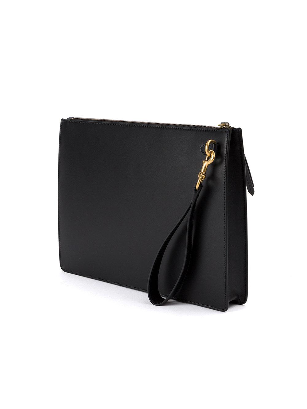 Gucci Leather Oversized Clutch Bag in Black for Men - Lyst