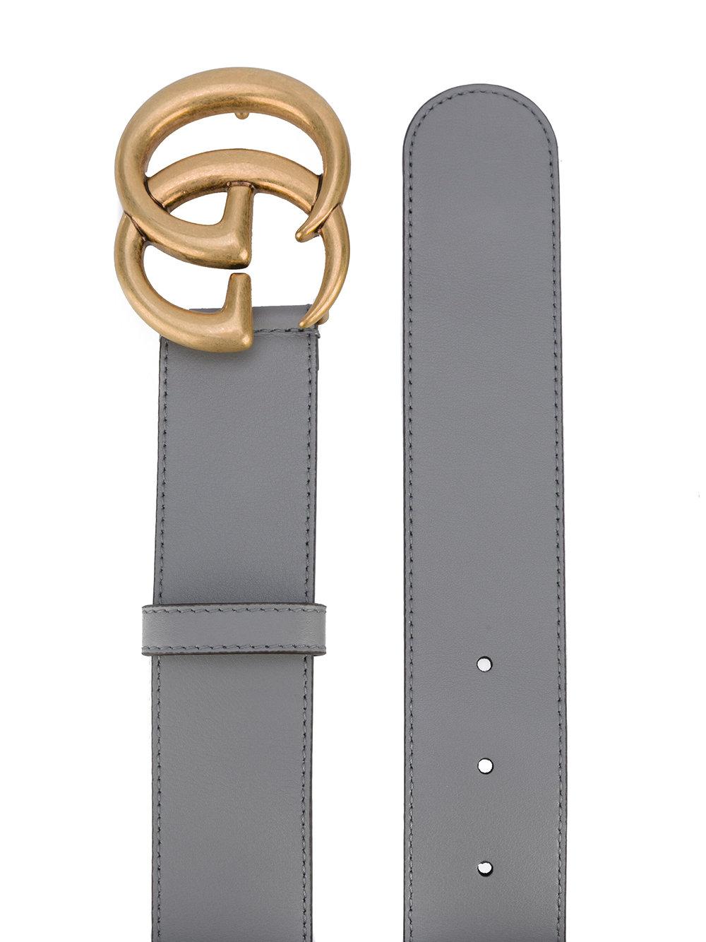 Lyst - Gucci - Gg Buckle Belt - Women - Leather - 90 in Gray