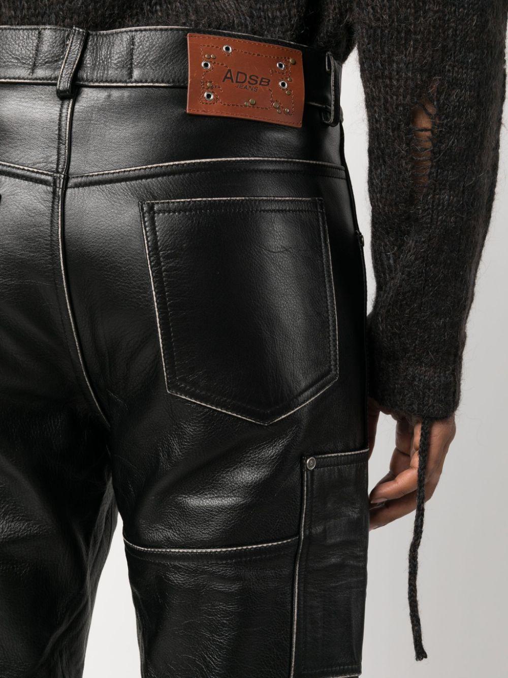 ANDERSSON BELL Leather Straight-leg Trousers in Black for Men | Lyst