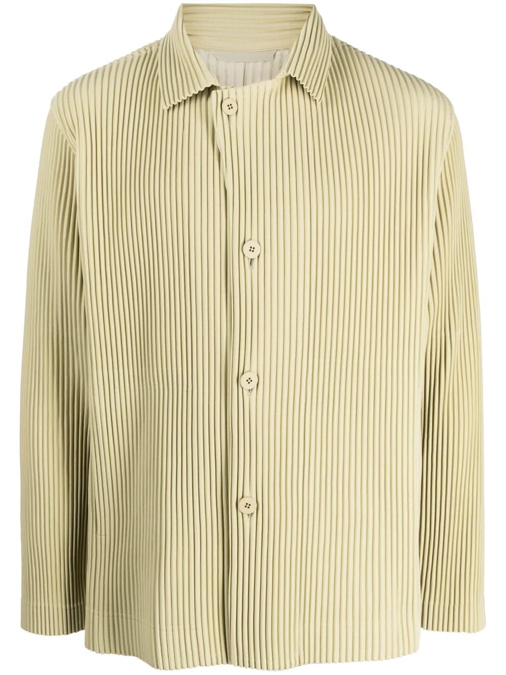 Homme Plissé Issey Miyake Fully-pleated Spread-collar Jacket in Natural ...