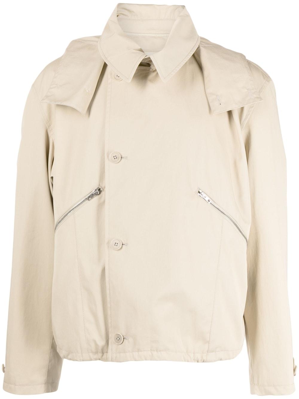 Lemaire Hooded Boxy-cut Jacket in Natural for Men | Lyst