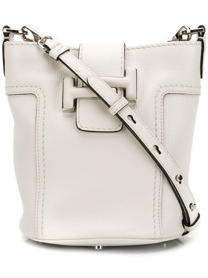 Tod s Double T Mini Bucket Bag in White Lyst Canada