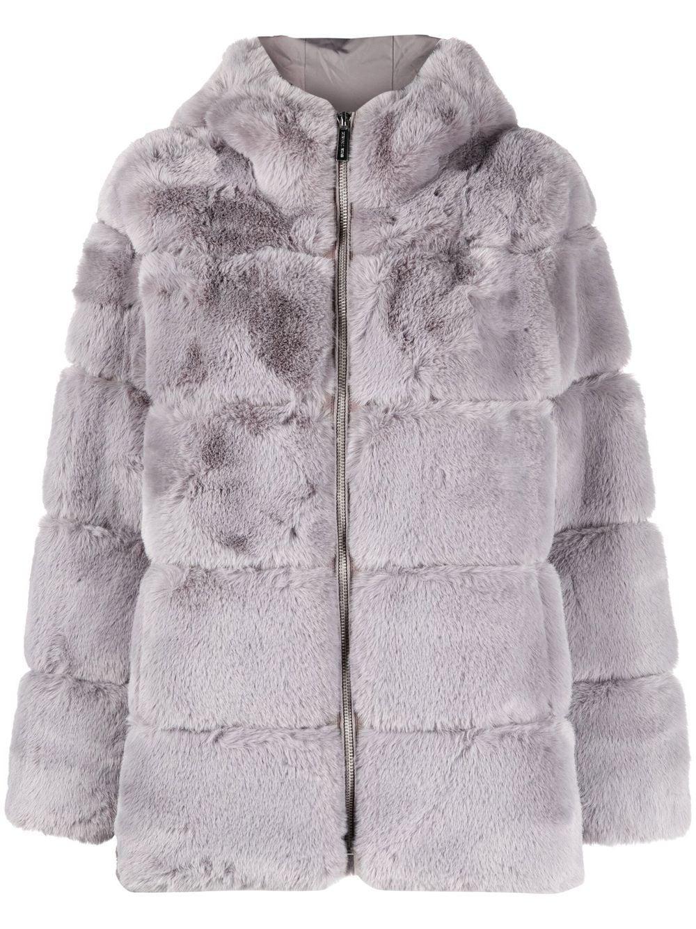 MICHAEL Michael Kors Faux fur Hooded Jacket in Purple Lyst