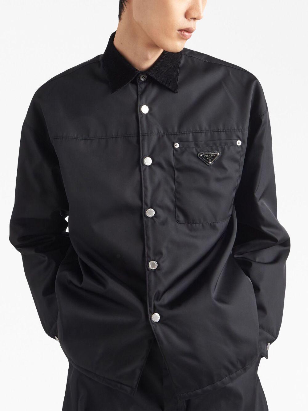 Prada Re-nylon Shirt Jacket in Blue for Men | Lyst