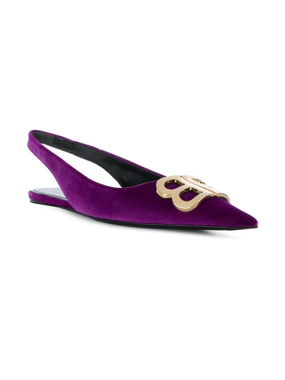 Balenciaga Velvet Bb Slingback 