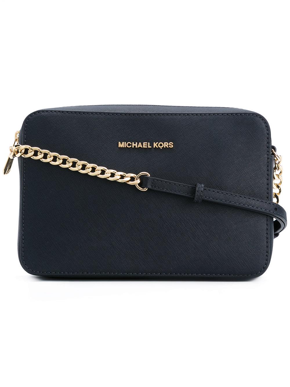 Michael michael kors Logo Plaque Crossbody Bag in Blue Lyst