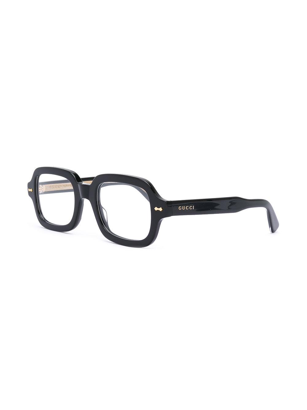 Gucci Thick Rimmed Glasses in Black - Lyst