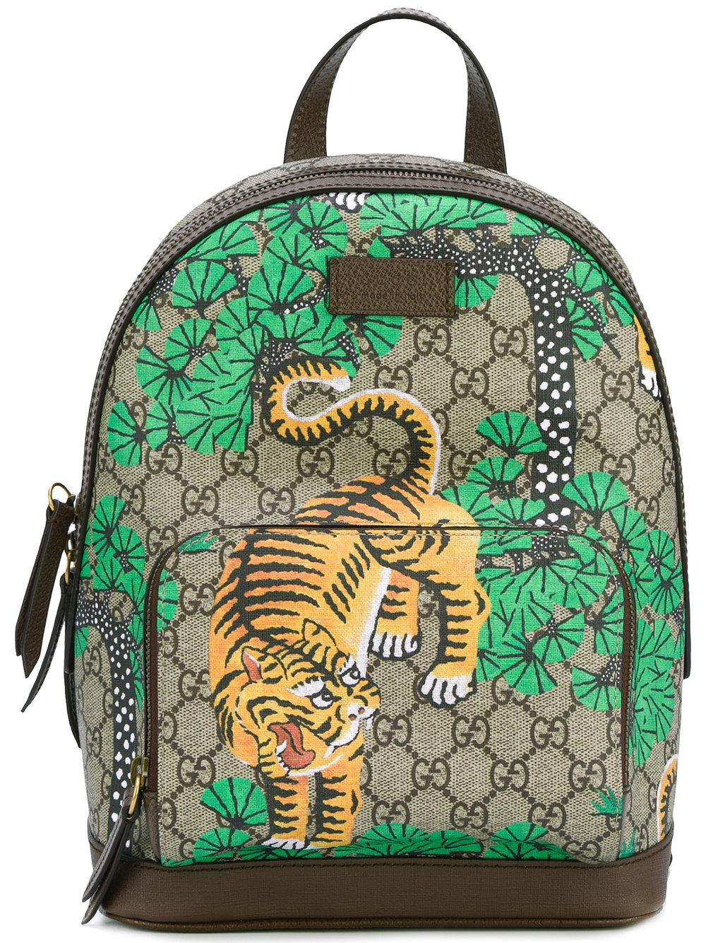 Gucci Leather Bengal Tiger Print Backpack for Men - Lyst