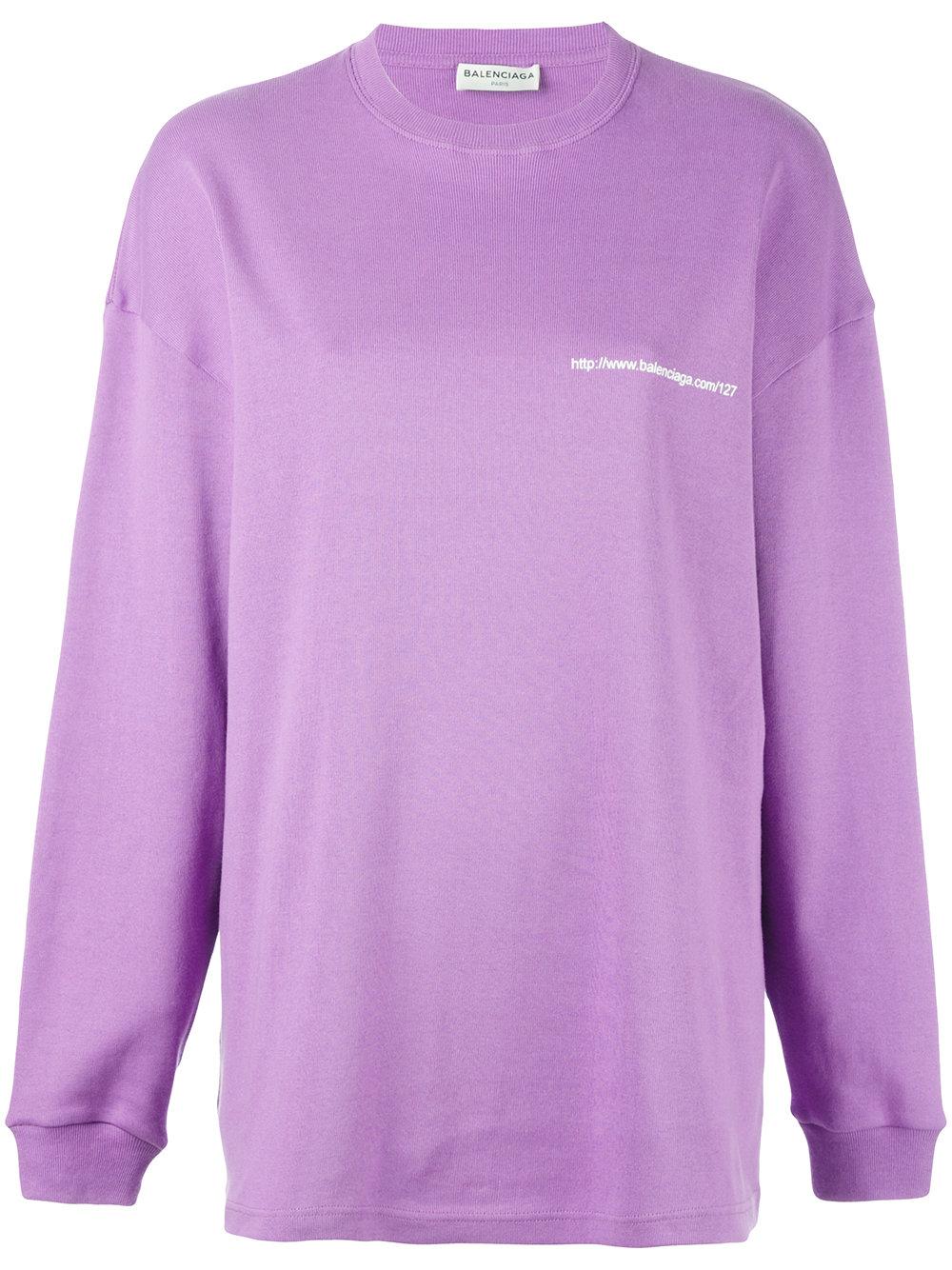 balenciaga purple sweatshirt
