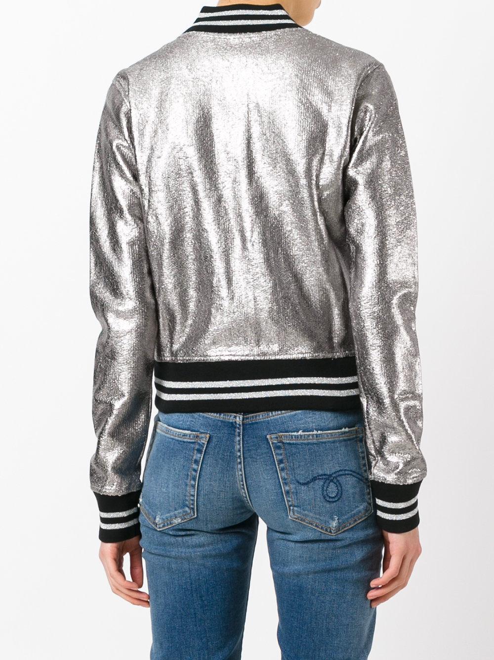 R13 Metallic Bomber Jacket Lyst