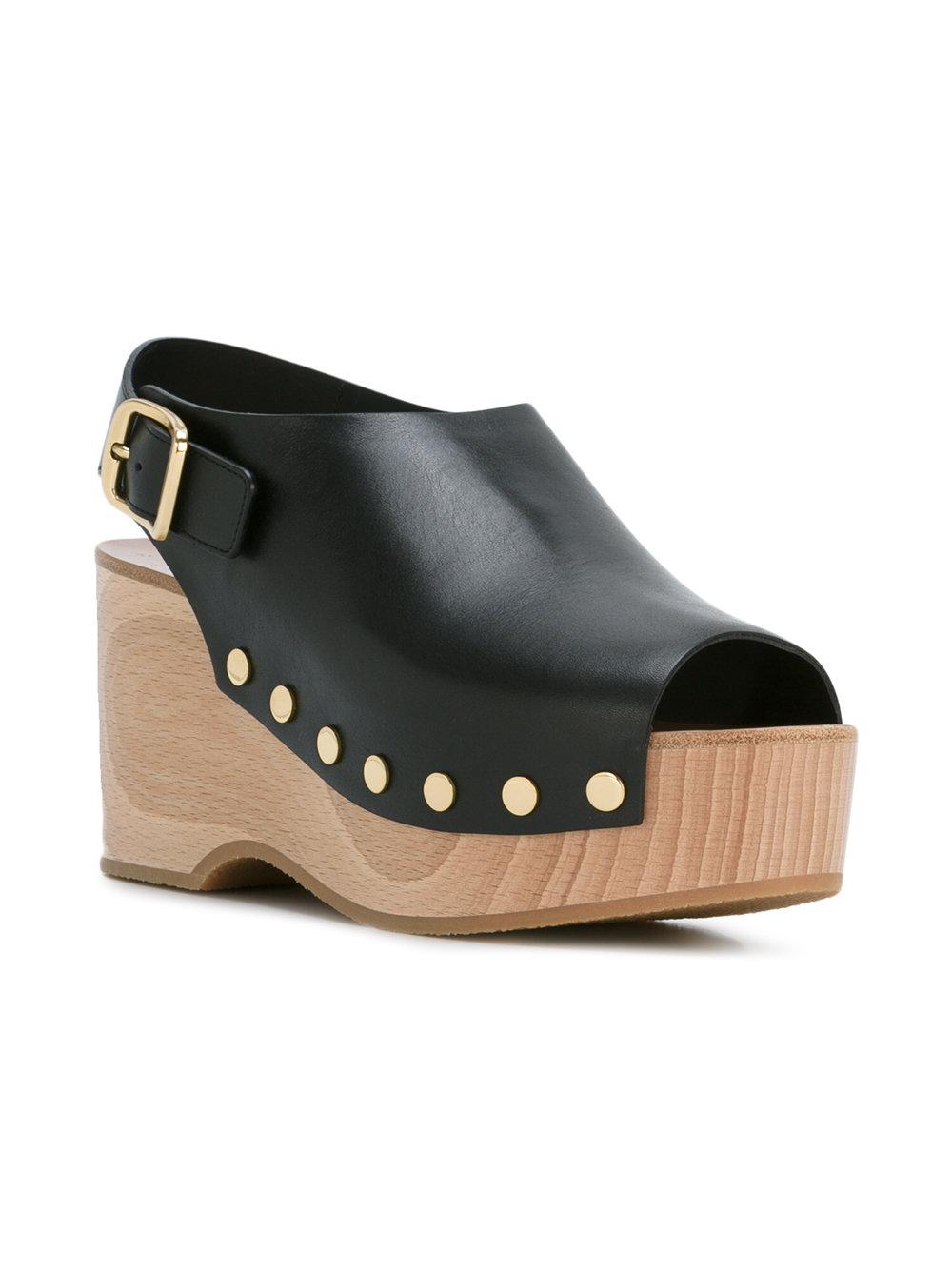 leather open toe mules