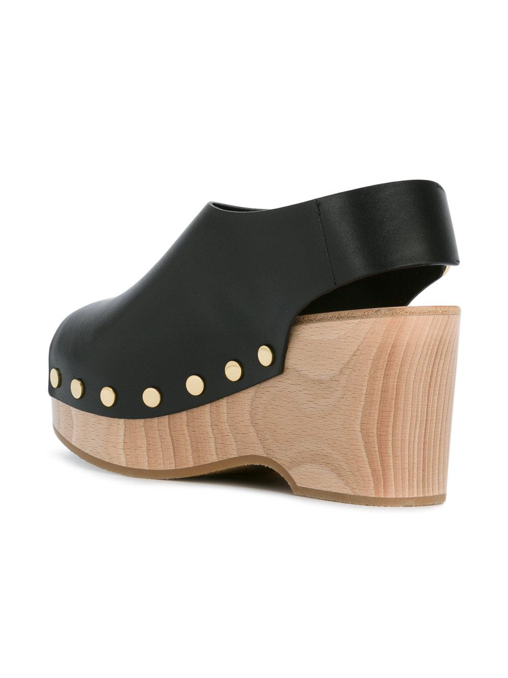 leather open toe mules