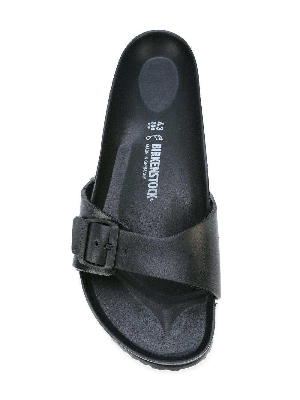 Birkenstock Rubber Buckled Sandals in Black Lyst