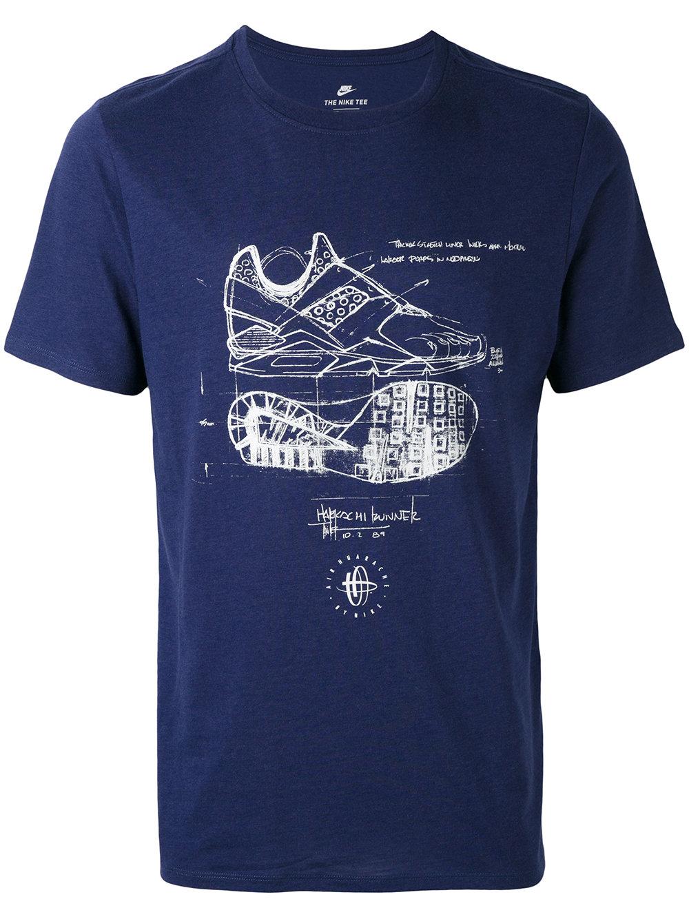 Nike Huarache T-shirt in Blue for Men | Lyst UK