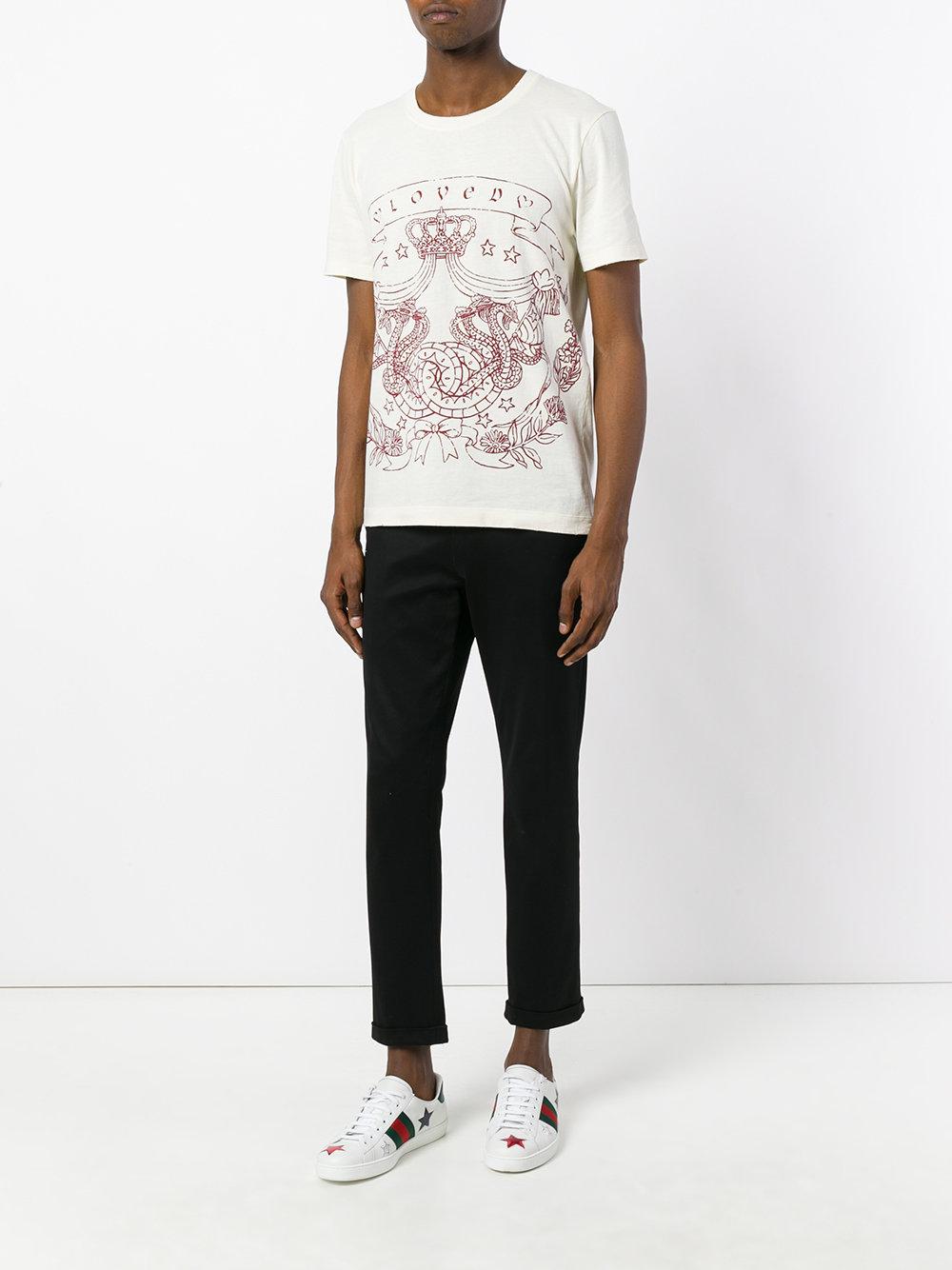 gucci loved crest print t shirt