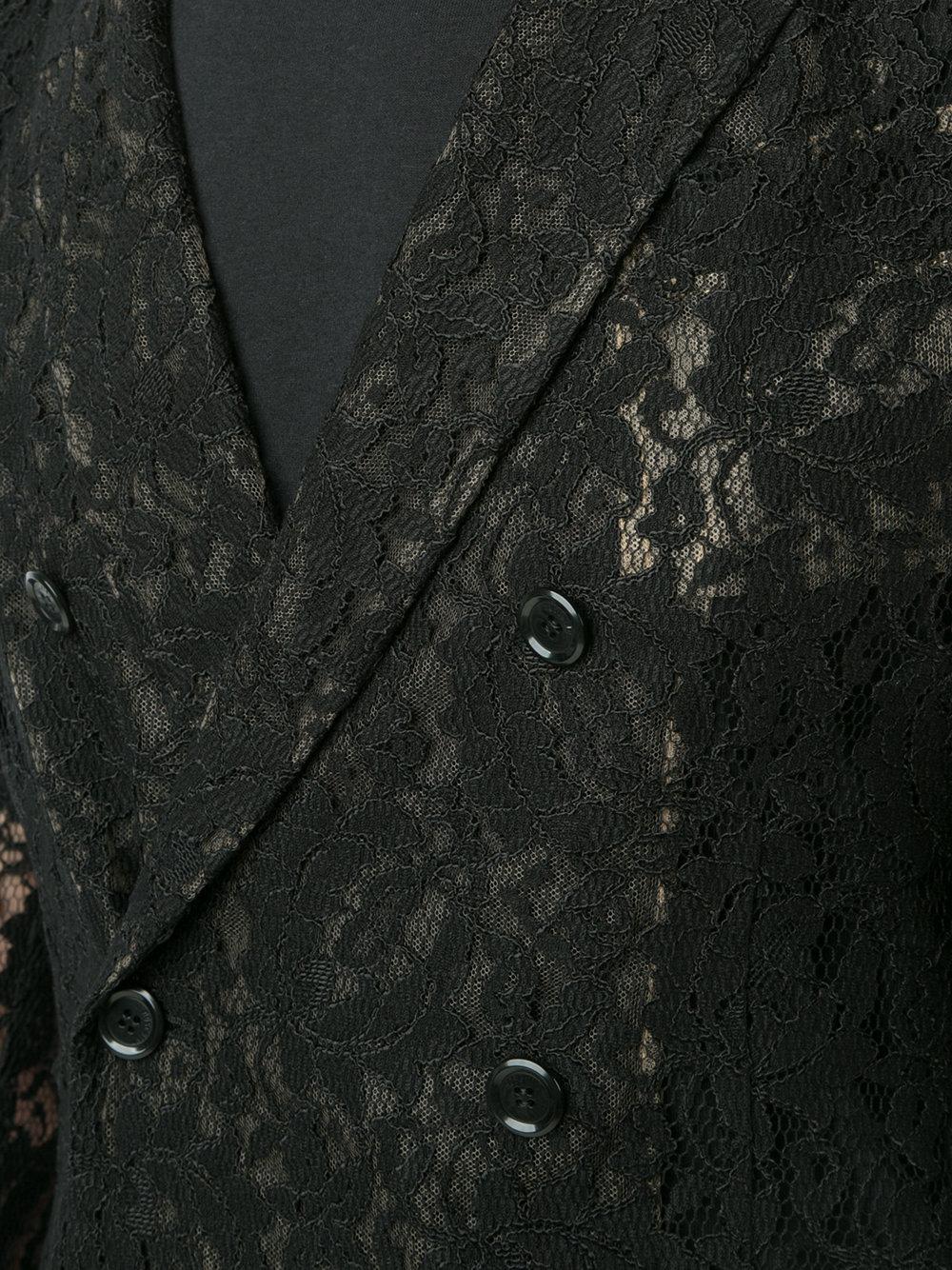 Moschino Sheer Lace Double Breasted Suit Men Polyamide/rayon 48