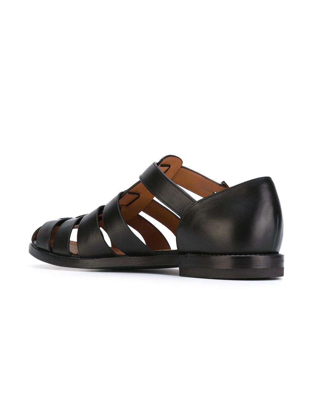 Church's Leather Fisherman Spider Sandals in Black for Men - Lyst