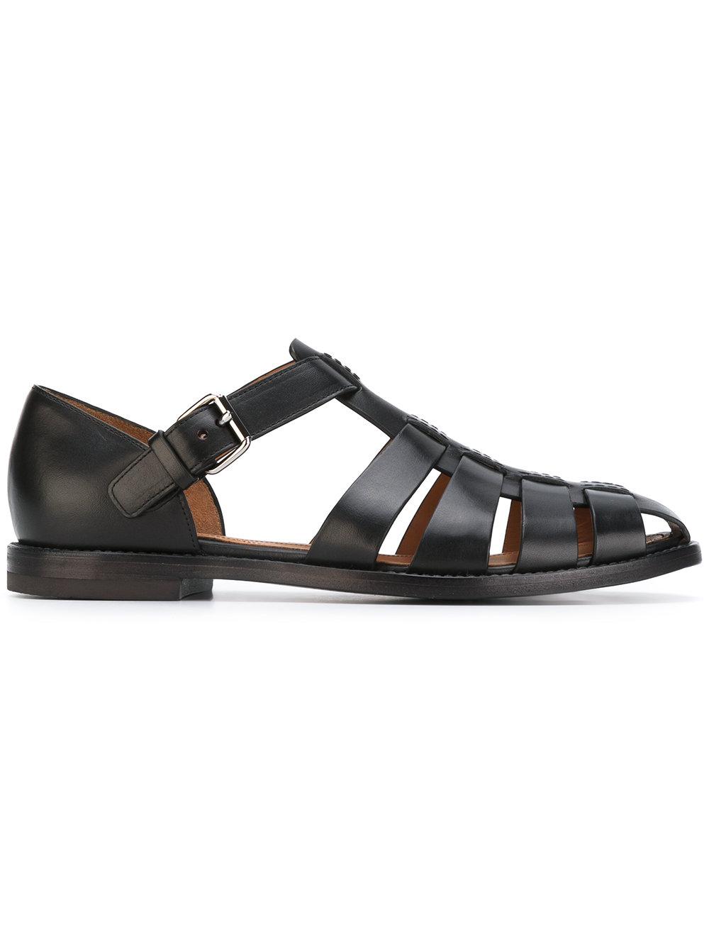 Church's Leather Fisherman Spider Sandals in Black for Men | Lyst