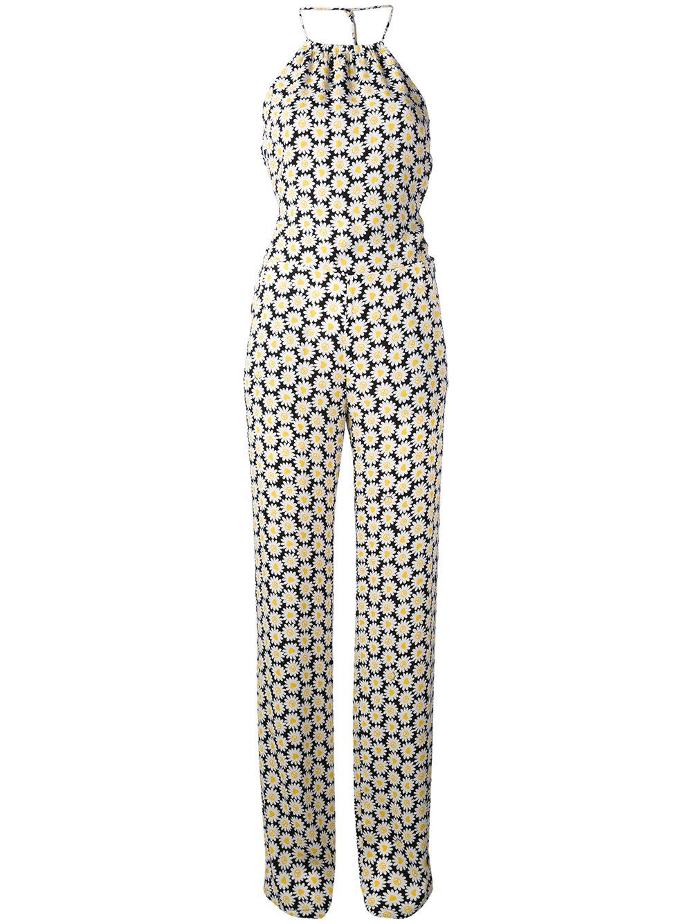 Love Moschino Daisy Print Jumpsuit in White - Lyst