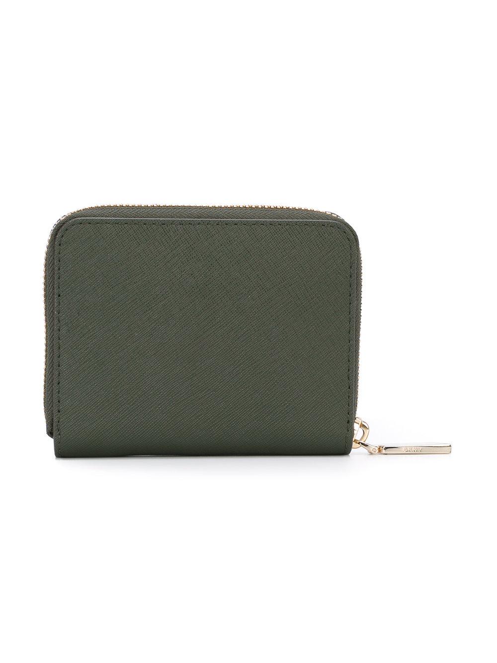 DKNY Leather Small Carryall Wallet in Green - Lyst