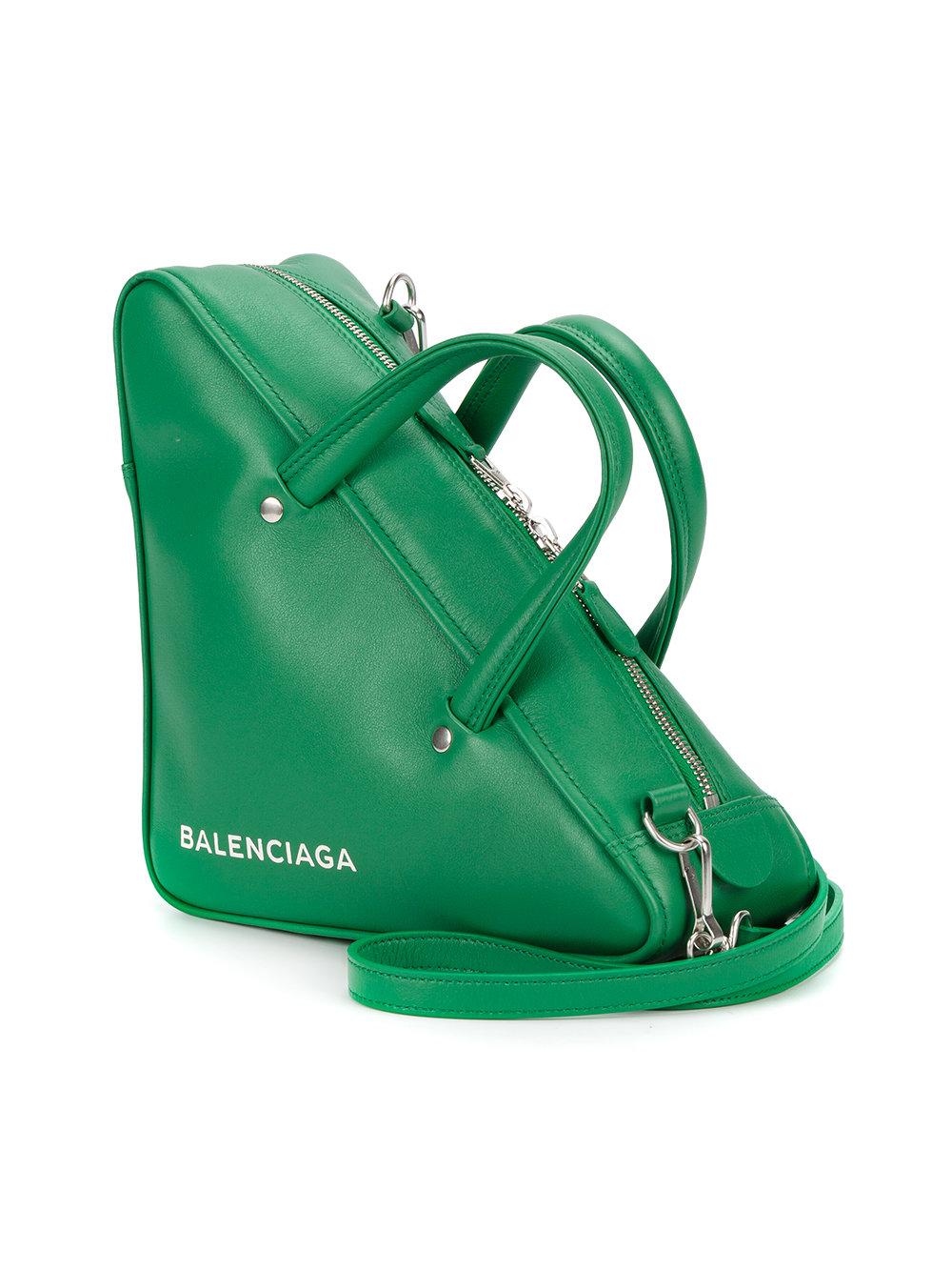 Balenciaga Triangle Shoulder Bag in Green | Lyst