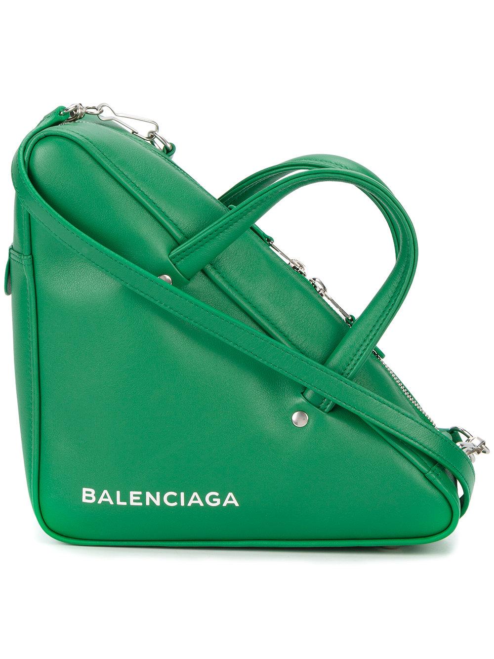 Balenciaga Triangle Shoulder Bag in Green | Lyst