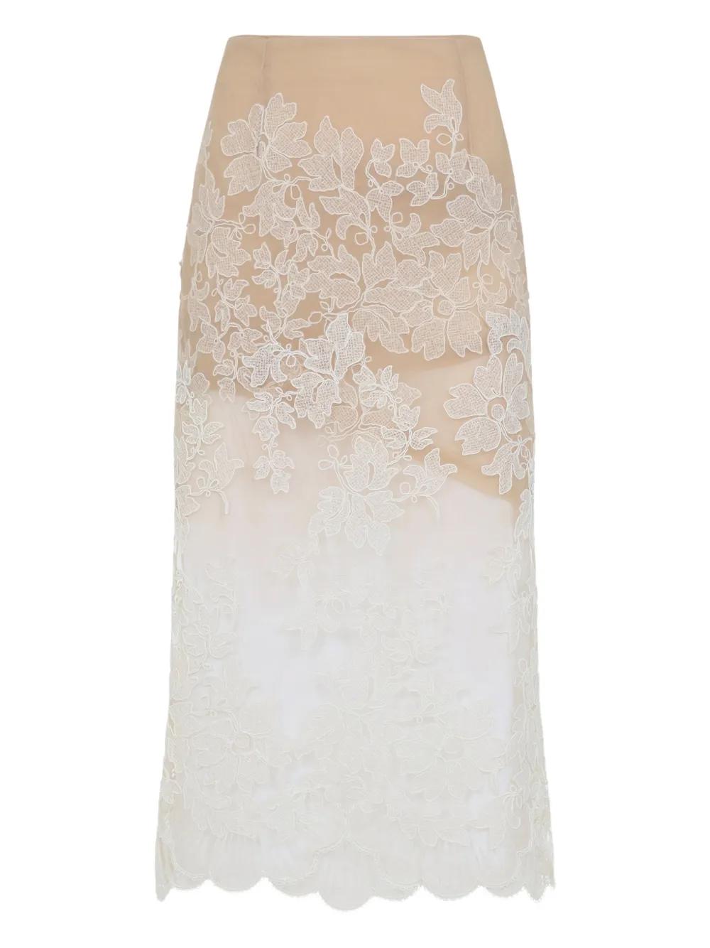 スカート ERMANNO SCERVINO Women Skirts D464O605 OVZ 10601 White Sale Haute couture and luxury skirts - Ermanno Scervino