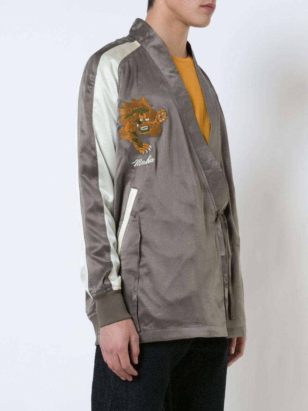 Maharishi Silk Tiger Embroidered Jacket in Green for Men - Lyst