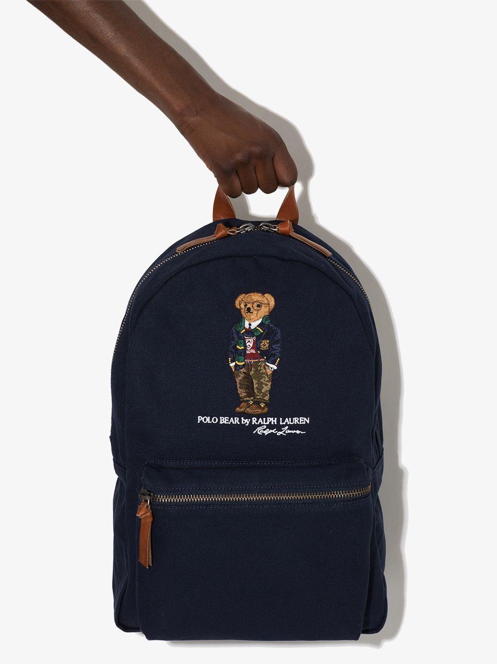 Polo Ralph Lauren Polo Bear Cotton Backpack in Blue for Men - Lyst