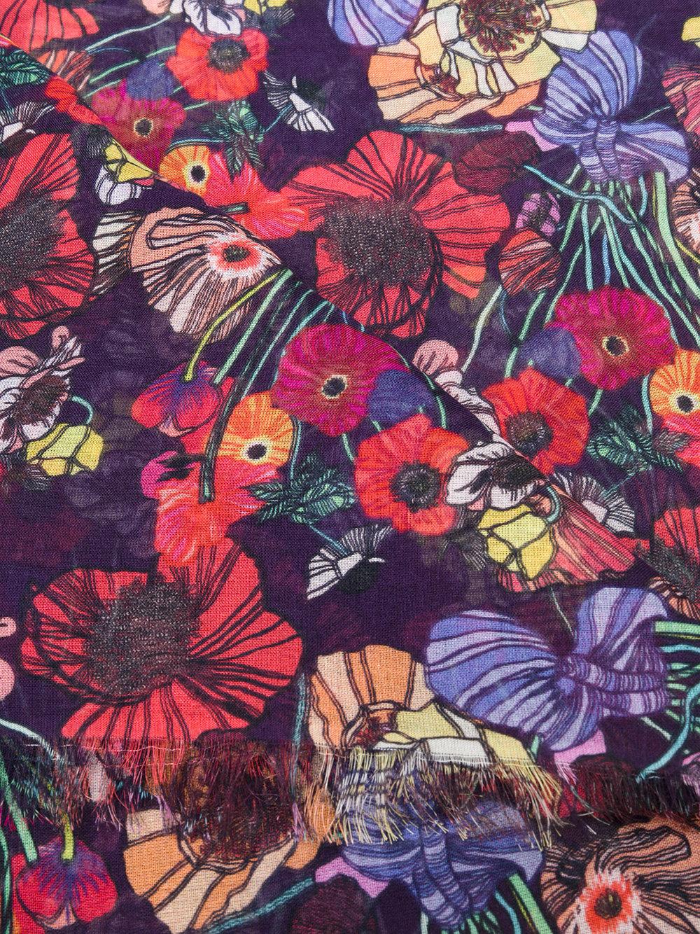 Lyst Paul smith Floral Print Scarf