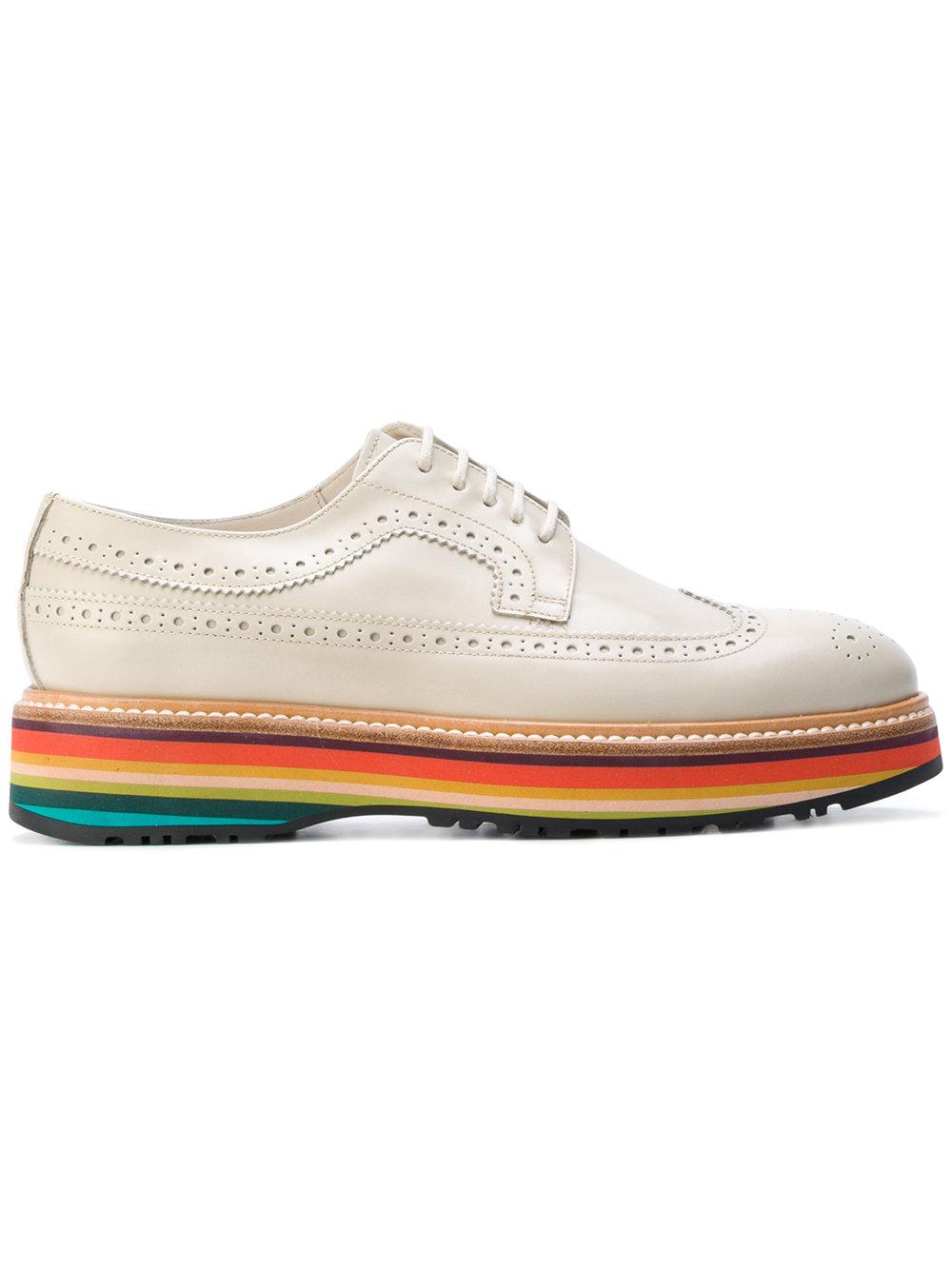 Lyst - Paul smith Platform Brogues in White for Men - Save 50%