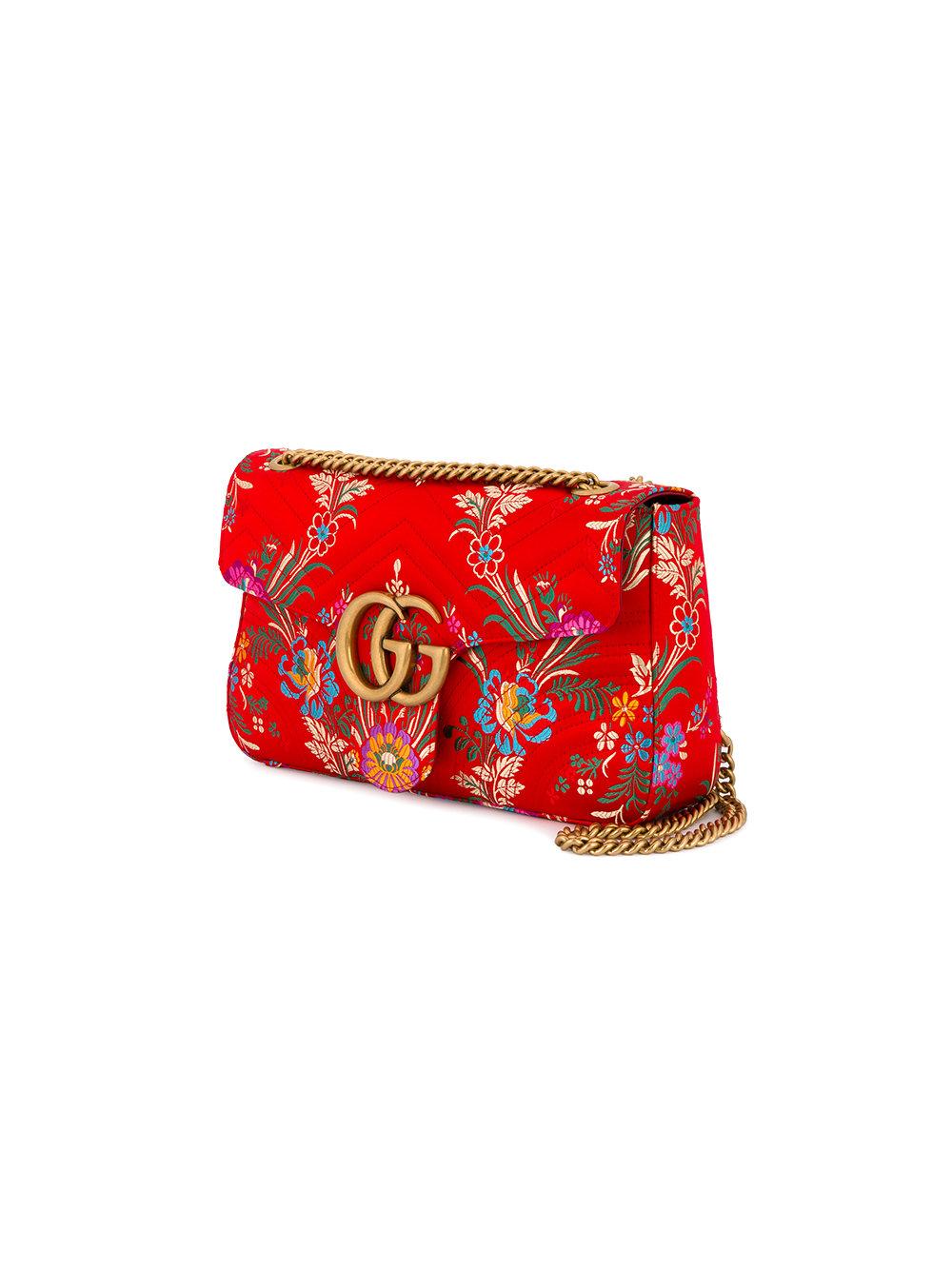 gucci marmont floral bag